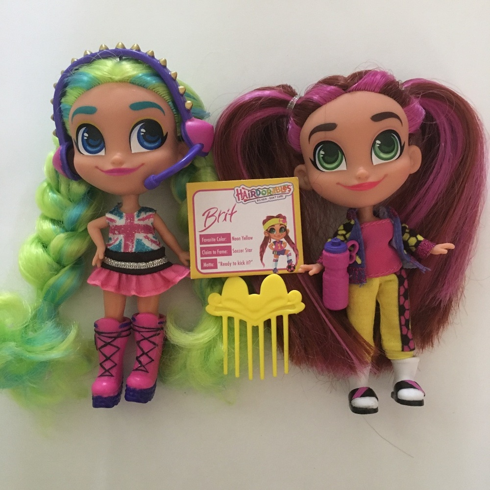 Hairdorables Harmony and Brit Dolls
